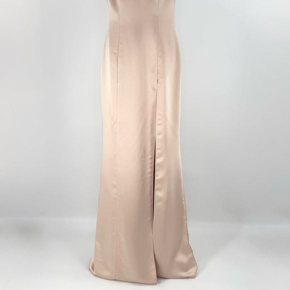 After Six by Dessy Cowl Back Long Maxi Dress Gown, Toasted‎ Sugar, Size 2, NWT - Picture 9 of 15